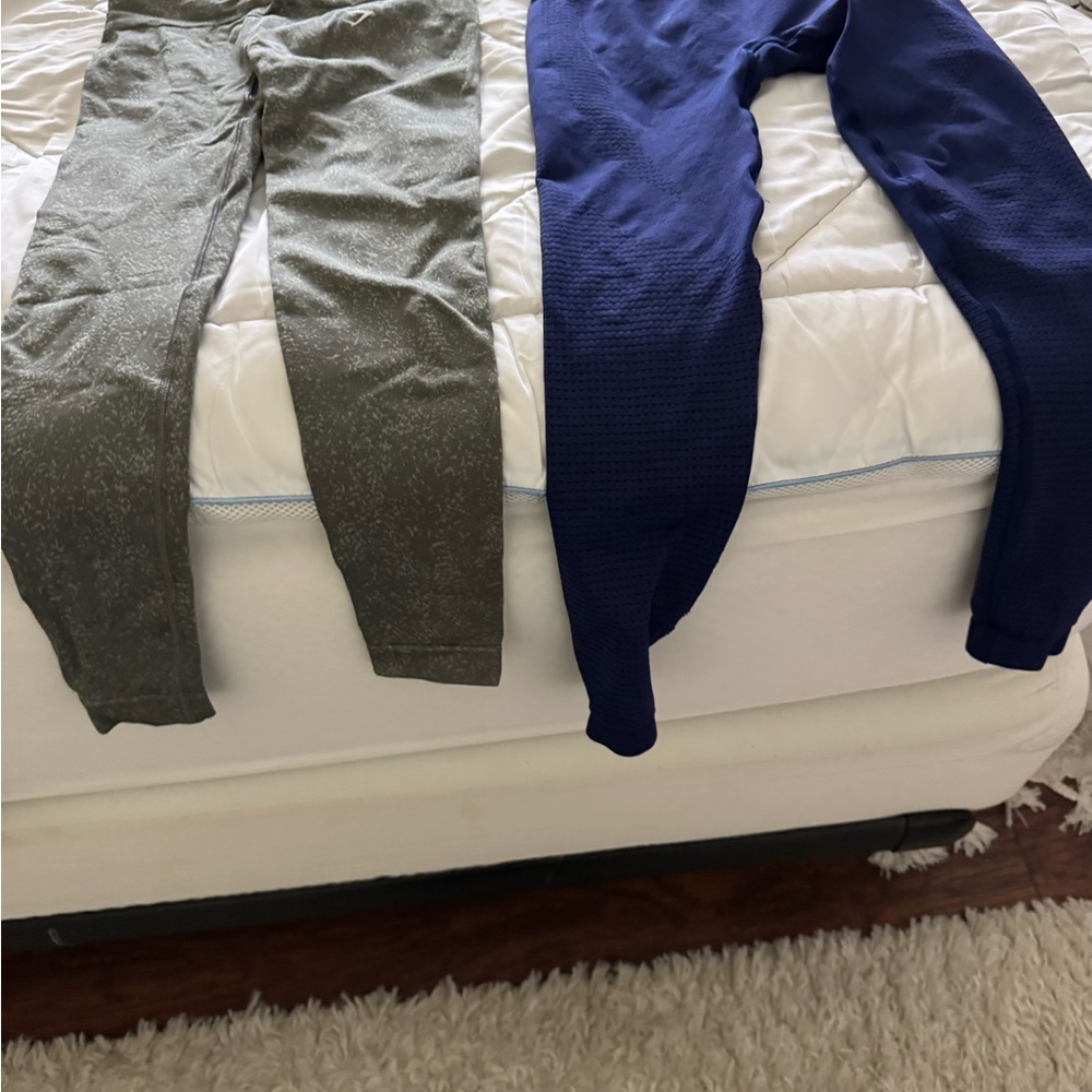 Gymshark Green and Blue Leggings Set